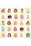 50 PCS Cartoon Dresses Princess Stickers, Doodle Princess Stickers - 5