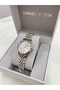 Rose Silver Double Color Stone Dial Wrist Watch