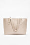 Milena Women's Shoulder Bag Real Leather Beige - 3