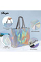 32X10X27CM 10PCS Silver Laser Silver Reusable Gift Tote Grocery Shopping Bags Apply To Bridesmaids B - 3
