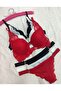 Women's V Detailed Underwire Non-Padded Underwear Set 3-Piece Set - 2
