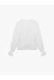 White Women's Blouse with Ruffled Bow 6Wal60047Iw - 2