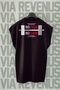 No Pain No Gain Back Printed Zero Sleeve 100% Cotton Sports Tshirt