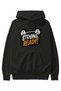 Gym, Sports, Fitness 58 Pre-Printed Black Hoodie Oversize Hooded Sweatshirt Men Women - 2