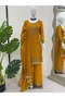 Yellow Faux Gorgette Embroider Salwaar Kameez Dupatta - FFT18207 | Yellow - 2