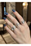 Silver Color Adjustable Multi Ring Set |   Bohemian Minimal Women's Ring with Starfish Figure