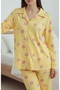 Patterned Suede Fabric Pajama Set - 2