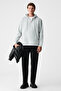 Justus Men's Hooded Kangaroo Pocket Zipper Collar Grimelange Sweatshirt