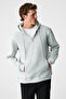 Justus Men's Hooded Kangaroo Pocket Zipper Collar Grimelange Sweatshirt - 6