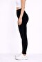 Women's Black Winter Soft Textured Velvet Tights - 4