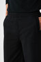 Anomos Men's Cotton Elastic Waist Double Pockets Wide Leg Relaxed Fit Black Sweatpants - 3