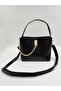Women's Strap Hand and Shoulder Bag |   Chain Detailed Three Compartment Faux Leather Bag (Width: 23 Length: 18) - 2