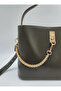 Women's Strap Hand and Shoulder Bag |   Chain Detailed Three Compartment Faux Leather Bag (Width: 23 Length: 18) - 3
