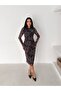 patterned lined dress Tulle Detail Stylish Dress lining can be worn separately