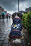 Small Breed Rainy Day Navy Blue Leash-Hole Dog Raincoat Dog Clothing (1-10 kg) - 5