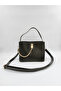 Women's Strap Hand and Shoulder Bag |   Chain Detailed Three Compartment Faux Leather Bag (Width: 23 Length: 18)