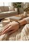 Gold Detailed Leopard Pattern Beaded Elastic Women's Bracelet I Special Boxed - 2