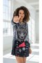 V-Neck Velvet Leopard Dress - 4