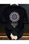 Men's Visual Patterned Black/White T-Shirt - 2
