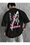 Sakura Printed Oversized Unisex T-Shirt – Japanese Cherry Blossom Pattern 100% Cotton T-Shirt