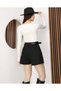Pleated Mini Skirt – High Waist, Leather Belt, Stylish and Comfortable Fit - 3