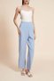 Solid Long Fabric Pants - 4
