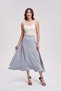 Wide Plain Midi Skirt