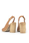 , Women's Genuine Leather Heeled Sandals 1611020Z1716 Tan - 3