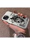 iPhone 15 Compatible Silicone Edge Hard Back Anti-Fall Case Creative Patterned - 3
