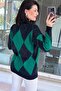 Baklava Pattern Knitwear Tunic 6K208 - 2
