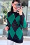 Baklava Pattern Knitwear Tunic 6K208 - 3