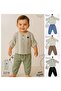 Eid Season Baby Boy Double Set Foldable Sleeves Muslin Top and Pants Set 2218 - 6