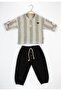 Eid Season Baby Boy Double Set Foldable Sleeves Muslin Top and Pants Set 2218 - 2
