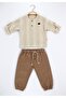 Eid Season Baby Boy Double Set Foldable Sleeves Muslin Top and Pants Set 2218 - 2