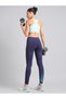 Women Navy Yoga Flow Cotton Graphic Leggings - 2