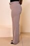 Women's Clothing Plus Size Belted Scuba Fabric Wide Leg Pants - 7