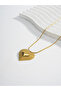 Women Metal Heart-Shaped Pendant Necklace - 3