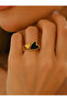Women Gold Heart-Shaped Ring