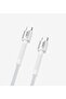 K598 Safe 60W Pd Braided Metal Head Type-C to Type-C Cable 1m White
