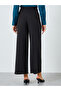 formal wide leg pants full length center front pleat details - 4