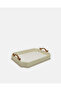 White Metal Rectangle Serving Tray(Medium) - 3