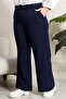 Women's Clothing Plus Size Belted Scuba Fabric Wide Leg Pants - 6
