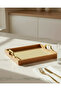 Natural Wood Square Serving Tray (Medium)