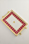Love Bird Patterned Gold-White Framed Luxury Serving Tray 46x28 cm Genuine Glass - 4