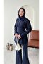 Scuba Suit with Tied Waist Trousers – Navy Blue - 2