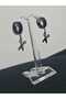 Compression Scissors Shaped Steel Black Hoop Earrings for Non-Pierced Ears Jewelry Accessory Daily - 2
