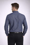 Slim Fit Long Sleeve Gabardine Washed Denim Collar Buttoned Bottom Men's Shirt - 3