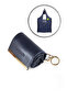 Satin Fabric Foldable Roll Snap Capsule Shopping Grocery Beach Pocket Hand / Shoulder Bag Navy Blue K004
