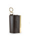 Satin Fabric Foldable Roll Snap Capsule Shopping Grocery Beach Pocket Hand/Arm Bag Brown K004 - 3