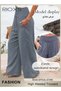 Casual Wide Leg Trouser, Cotton Linen Trouser for Women, Comfy Elastic High Waist Pant With Pockets, - 6
